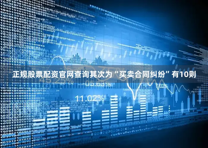 正规股票配资官网查询其次为“买卖合同纠纷”有10则